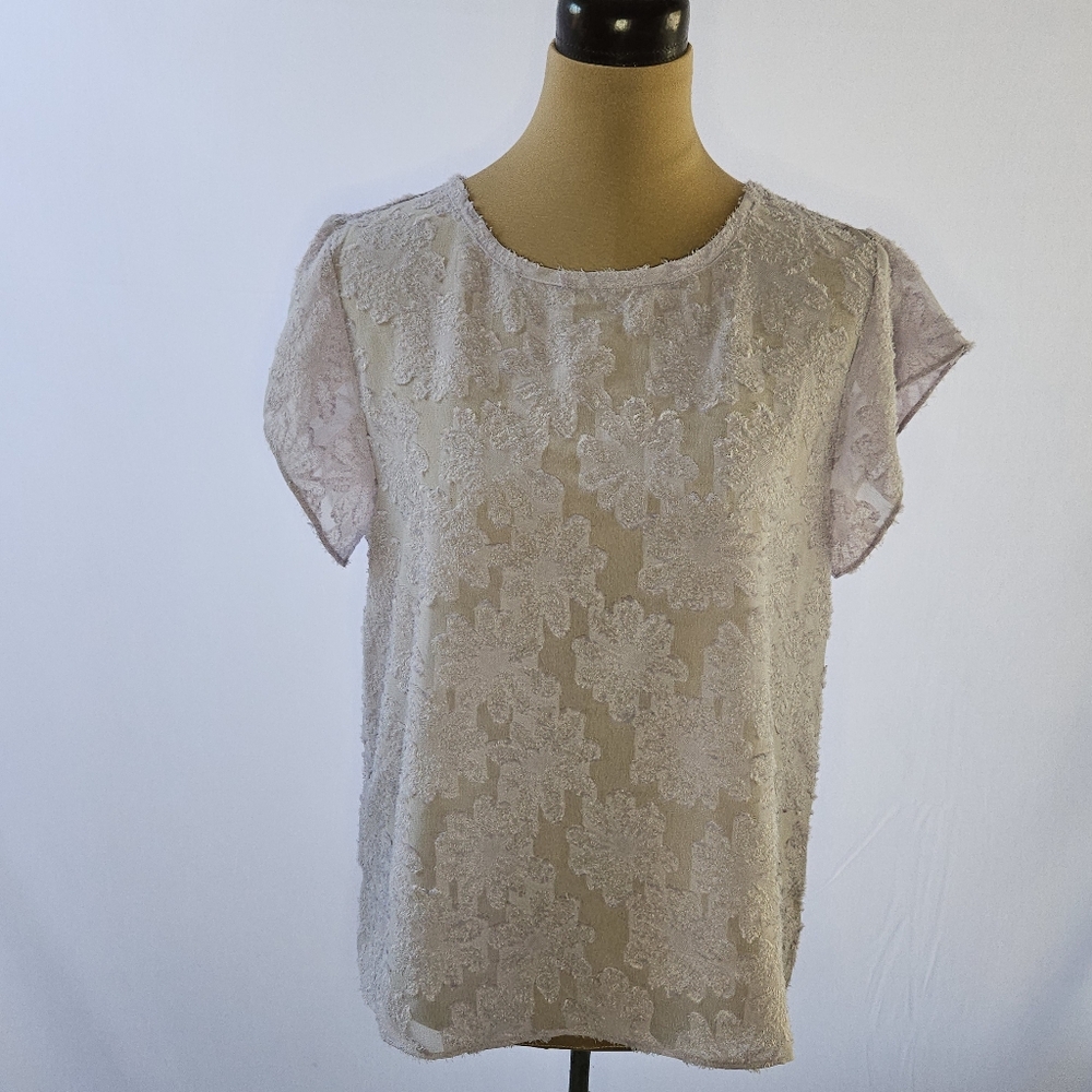 14th & Union Lilac Textured Blouse - M